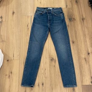 RE/DONE originals high rise ankle crop with stretch size 27